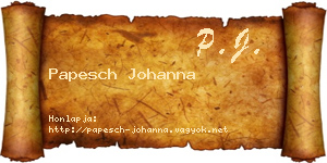 Papesch Johanna névjegykártya